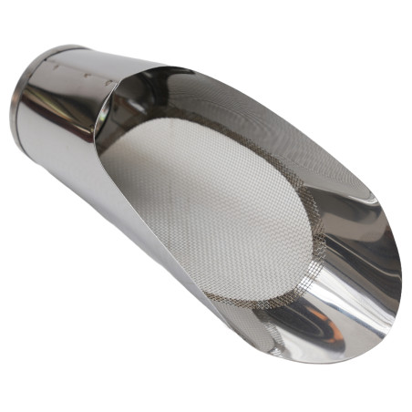 PALA CONICA CON MALLA ACERO INOXIDABLE