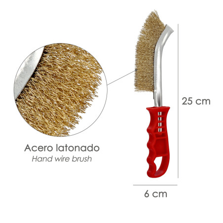 CEPILLO ACERO LATONADO 25 cm.